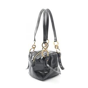 Prada Handbag Black Leather Dangle